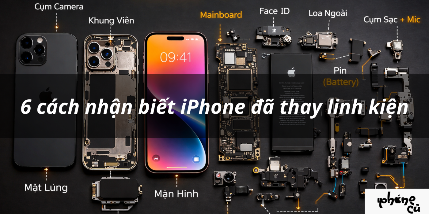 iphone cũ chính hãng – 6 cách kiểm tra linh kiện đã thay